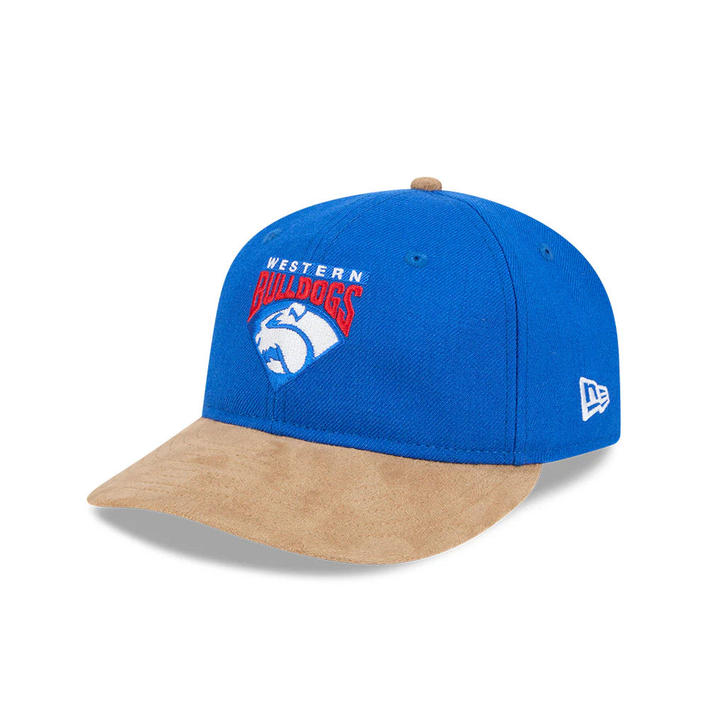 Western Bulldogs Hat - AFL 2025 Retro Contrast Suede 9Fifity Strapback Cap - New Era